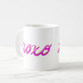 Xo-pink Kaffeetasse (Vorderseite Links)