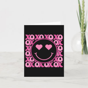 Xo Pink Smile Face Herz Augen Groovy Herz Valenti Karte