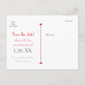 XO Red Wedding Valentine Rett Date Foto Postkarte (Rückseite)