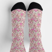 XO Romantic Heart Pattern Valentine Anniversary Socken (Oben)