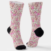 XO Romantic Heart Pattern Valentine Anniversary Socken (Gewinkelt)