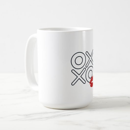 xo-romantisches Valentin Kaffeetasse (Vorderseite Links)