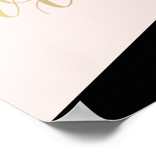 XO-Rosa-Kunstdruck Poster (Ecke)