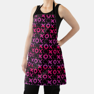 Xo-Umarmungen und Küsse rosa lila Schürze