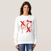 XO Valentine Sweatshirt | Cute XOXO Love Pullover (Vorne ganz)
