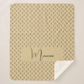 Xo Valentines Hearts Muster Mit Monogramm Sherpadecke (Vorderseite)