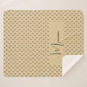 Xo Valentines Hearts Muster Mit Monogramm Sherpadecke (Vorderseite (Horizontal))