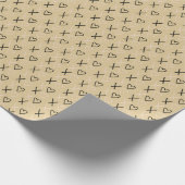 Xo Valentines Hearts Pattern Geschenkpapier (Ecke)