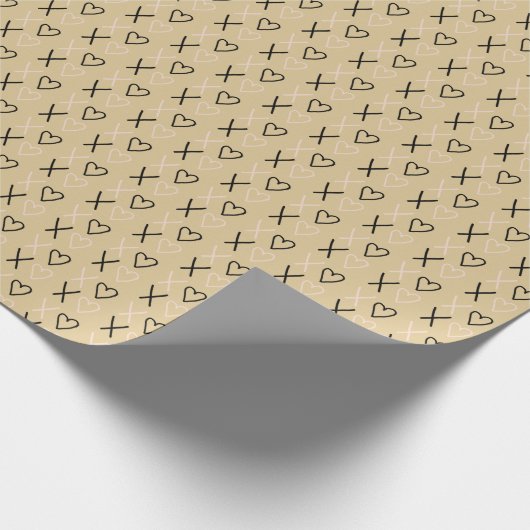 Xo Valentines Hearts Pattern Geschenkpapier (Ecke)