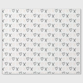 Xo Valentines Hearts Pattern Geschenkpapier (Flach)