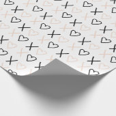 Xo Valentines Hearts Pattern Geschenkpapier (Ecke)