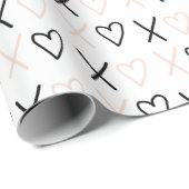 Xo Valentines Hearts Pattern Geschenkpapier (Rolleneckpunkt)