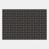 Xo Valentines Hearts Pattern Geschenkpapier Set (Vorderseite 2)