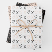 Xo Valentines Hearts Pattern Geschenkpapier Set (Beispiel)