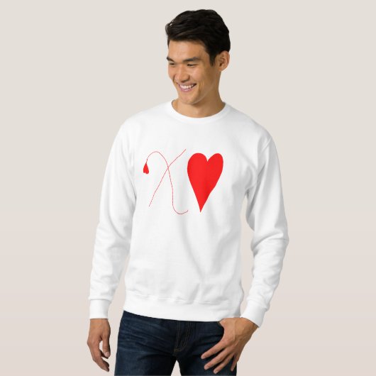 XO-Valentinstag-Design Sweatshirt (Vorne ganz)