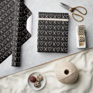 Xo Valentinstag-Herzen-Muster Geschenkpapier