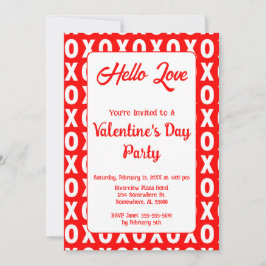 XO Valentinstag Party Einladung