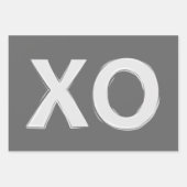 XO XO Brushstrokes Geschenkpapier Set (Vorderseite 2)