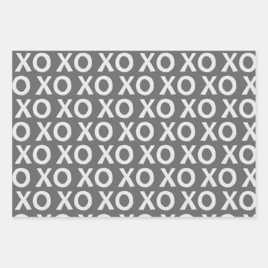 XO XO Brushstrokes Geschenkpapier Set (Vorderseite)