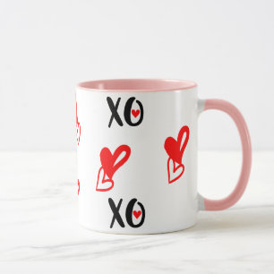 XO XO Herz Valentinstag Tasse - Süße Kawaii Liebe