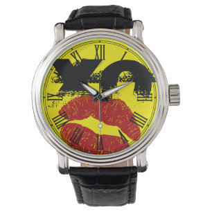 XO XO küss mich Retro-Uhr / Lustige Party Mode Armbanduhr