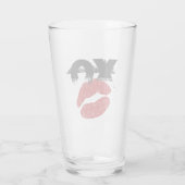 XO XO küssen mir Retro Glass / Fun Party Drinks Glas (Rückseite)