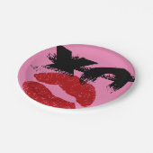 XO XO küssen mir Retro Paper Teller / GRILLEN, Fun (Schrägansicht)