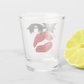 XO XO küssen mir Retro Shot Glass /Weddings Fun Pa Schnapsglas (Rückseite)
