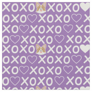Xo xo Liebe doggy. Süße Herzen. Pastellrosa Stoff