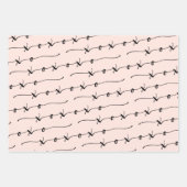 XO XO Sei meine rosa und schwarze Kalligrafie Vale Geschenkpapier Set (Vorderseite)