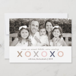 XO XO XO | späte Weihnachtskarte Feiertagskarte