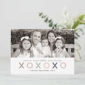 XO XO XO | späte Weihnachtskarte Feiertagskarte (Stehend Vorderseite)