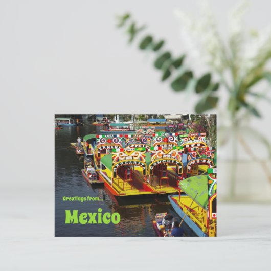 Xochimilco Mexiko Postkarte (Stehend Vorderseite)