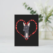XOLOITZCUINTLE HEART FEIERTAGSPOSTKARTE (Stehend Vorderseite)
