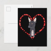 XOLOITZCUINTLE HEART FEIERTAGSPOSTKARTE (Vorne/Hinten)
