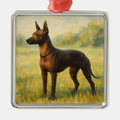 Xoloitzcuintle Ornament Aus Metall (Vorne)