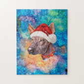Xoloitzcuintle Perro Mexikanisch Haare Weihnachten Puzzle (Vertikal)