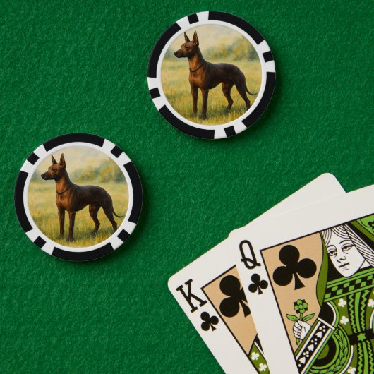 Xoloitzcuintle Pokerchips (Pokertisch (doppelt))