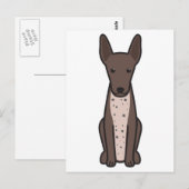 Xoloitzcuintli Cartoon Postkarte (Vorne/Hinten)