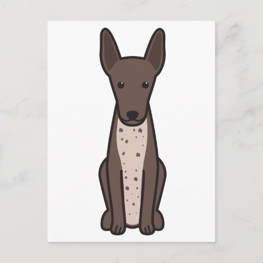 Xoloitzcuintli Cartoon Postkarte (Vorderseite)