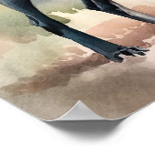 Xoloitzcuintli Dog Art Print Poster (Ecke)