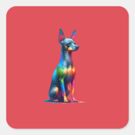 Xoloitzcuintli Dog Quadratischer Aufkleber