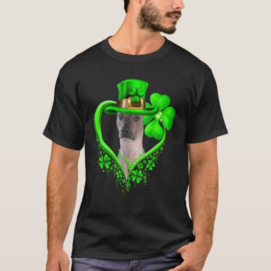 Xoloitzcuintli Dog St Patricks Day Lover Irish Sha T-Shirt (Vorderseite)