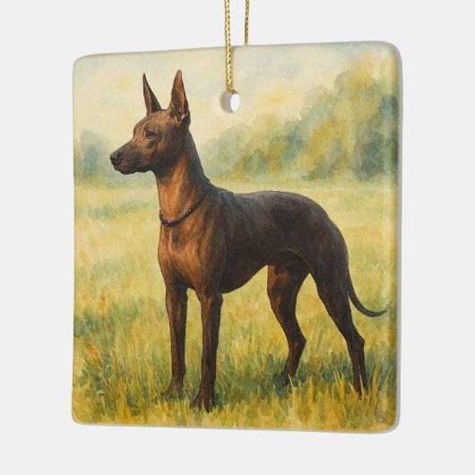 Xoloitzcuintli Keramikornament (Links)