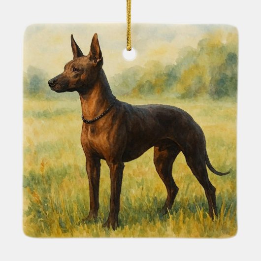 Xoloitzcuintli Keramikornament (Rückseite)