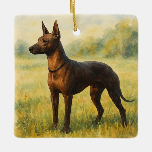 Xoloitzcuintli Keramikornament (Vorderseite)