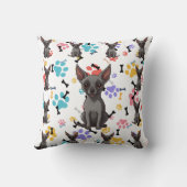 Xoloitzcuintli Knochen und Paws Print Kissen (Rückseite)