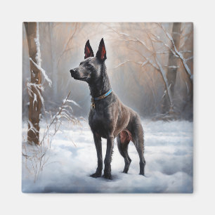 Xoloitzcuintli Lass es schneien Weihnachten Magnet