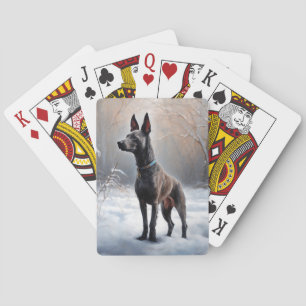 Xoloitzcuintli Lass es schneien Weihnachten Spielkarten