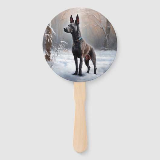 Xoloitzcuintli Lass es Weihnachten Fächer (Vorderseite)